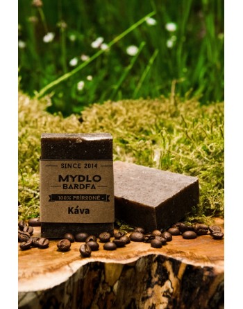 Mydlo s pomletými kávovými zrnami