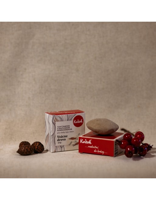 Tuhý Šampón s Kondicionérom – Vzácne Drevo 50g veľký