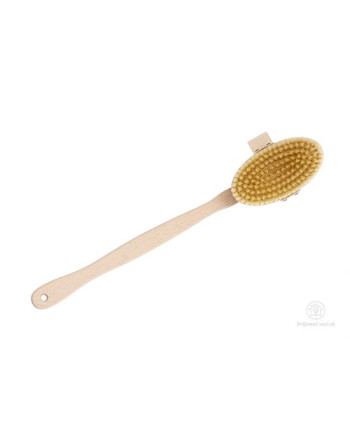 Buková masážna kefa s rúčkou